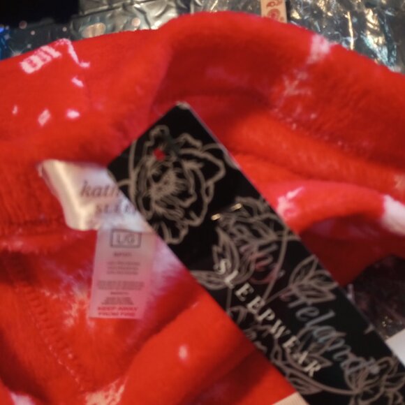 NWT Kathy Ireland fleece pajama bottoms w/ Thermal top Large - Picture 3 of 3